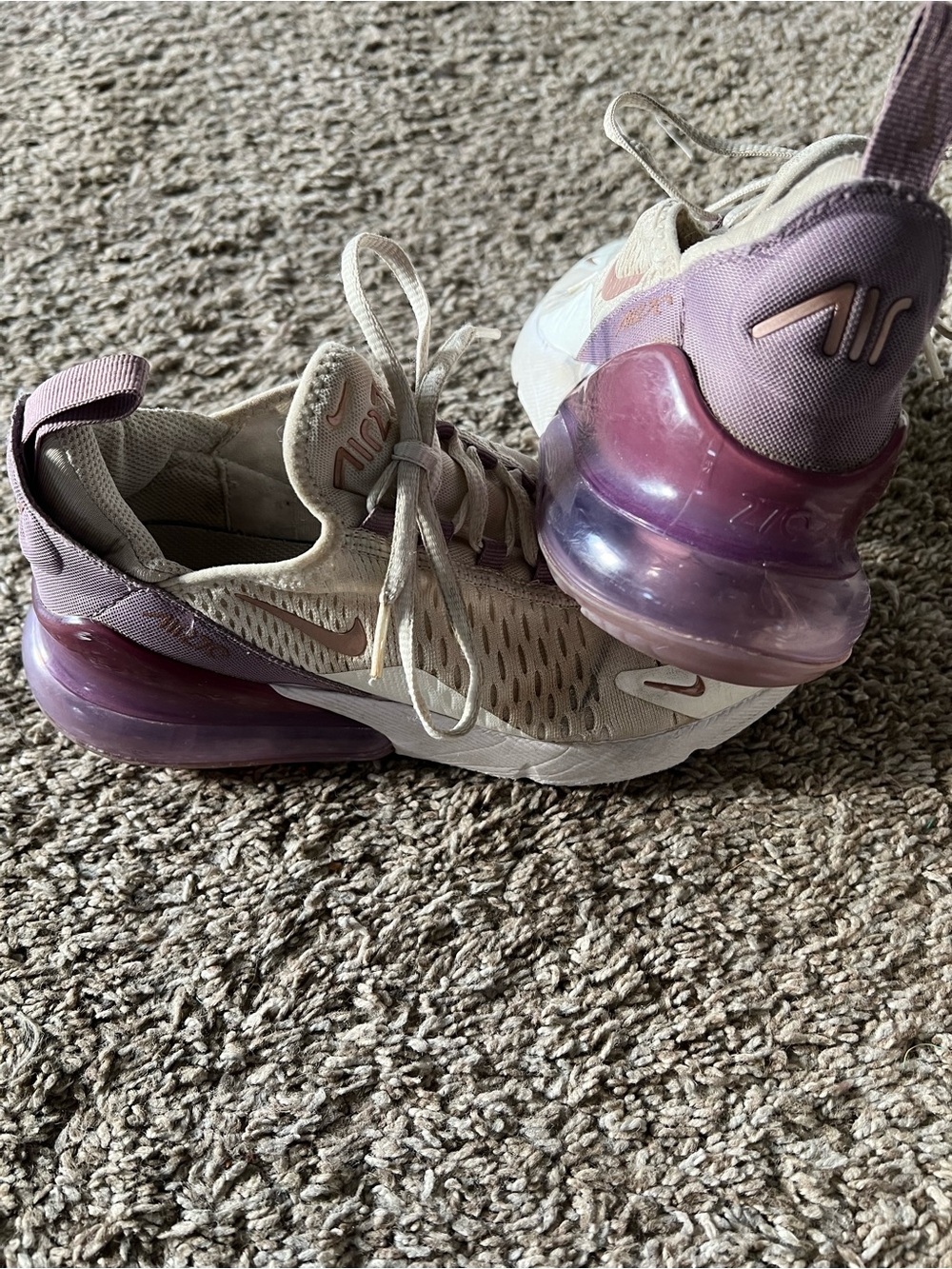 Nike Youth Air Max 270 — with Purple Gradient Heel